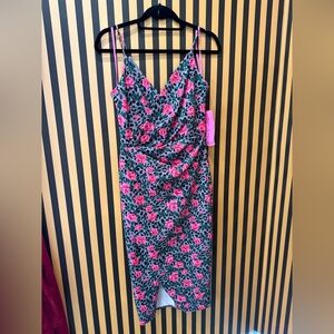 Betsey Johnson Faux wrap cocktail dress